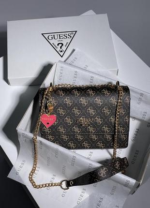 Сумка guess mini bag brown