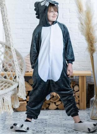 Детская пижама кигуруми волк4 фото
