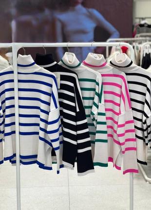 В'язаний светр в смужку турецького виробництва