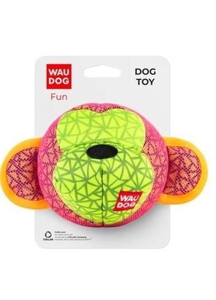 Игрушка для собак waudog fun, "обезьяна", ш 16 см, дл 10 см розовый1 фото