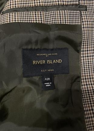 Новый мужской классический пиджак жакет в клетку river island размер 42r 48-508 фото