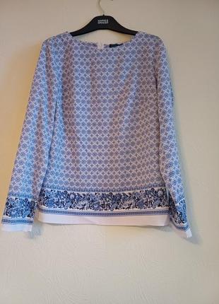 Блуза лёгкая, ткань оригинального принта2 фото