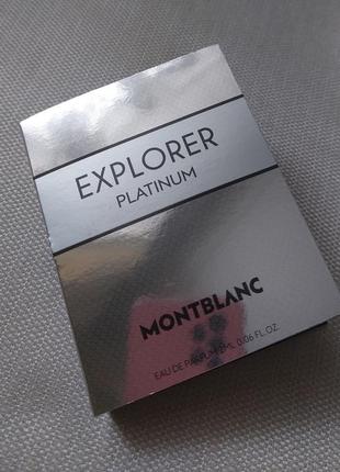 Мужская парфюмированная вода пробник montblanc explorer platinum