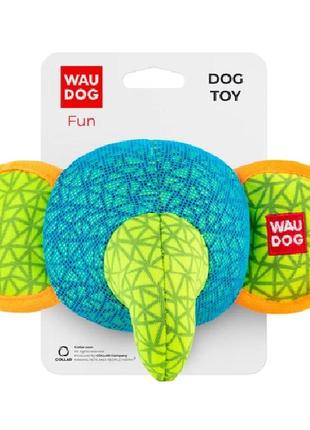 Игрушка для собак waudog fun, "слон", ш 20 см, д 14 см голубой