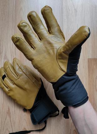Зимние перчатки salomon goretex кожаные горнолыжные перчатки xl7 фото