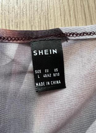 Сітчастий топ з принтом shein 🛍️1+1=3🛍️3 фото