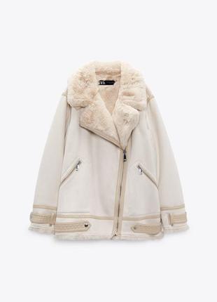 Дубленка zara авиатор