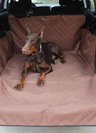Автогамак для собак в багажник elegant brown 100х90х33см9 фото