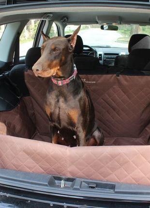 Автогамак для собак в багажник elegant brown 100х90х33см2 фото
