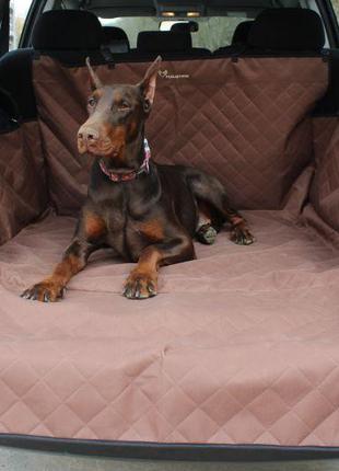 Автогамак для собак в багажник elegant brown 100х90х33см8 фото