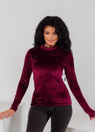 Велюровый гольф под горло кофта серый бежевый синий зеленый черный бордовый фиолетовый...