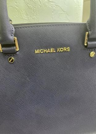 Сумка michael kors selma medium navy2 фото