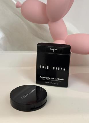 Bobbi brown pot rouge for lips & cheeks кремові румʼяна бальзам для губ