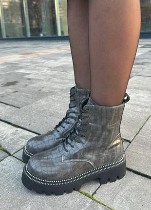 Черевики зимовi жіночі boots grey