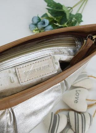 Клатч кожаный, косметичка, river island, натуральная кожа.9 фото