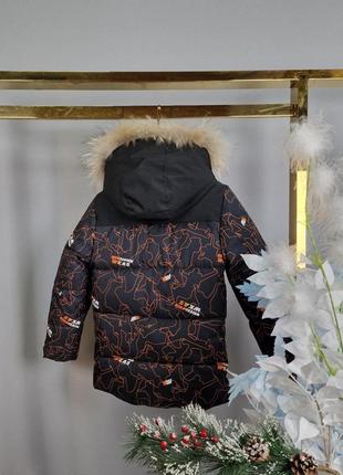 Куртка зимняя  wkas для мальчика 3-8 лет арт.1077,оранжевый, размер детской одежды (по росту) 1224 фото