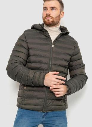 Куртка чоловіча демісезонна з капюшоном, колір хакі, розмір s, 129r11002
