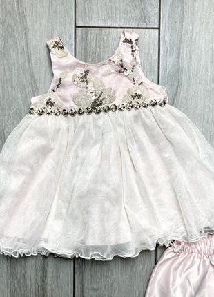 Праздничное платье с трусиками под памперс americancess3 фото