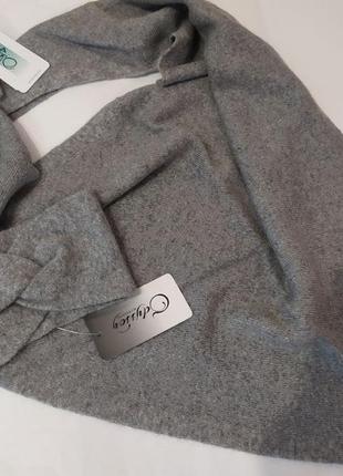 Косынка-бактус серый с ангорой 20%