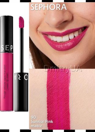 Стойкая жидкая матовая помада sephora 05 infinite rose cream lip stain liquid lipstick для губ 5мл2 фото