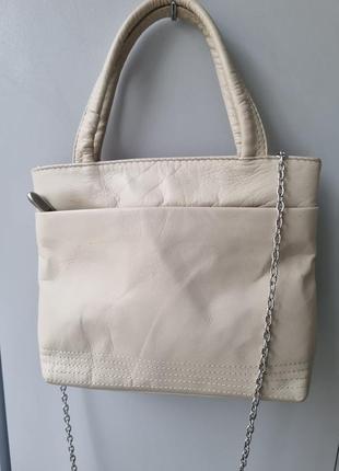 Шкіряна сумочка, сумка кросбрді, світла сумочка, маленька сумочка,4 фото