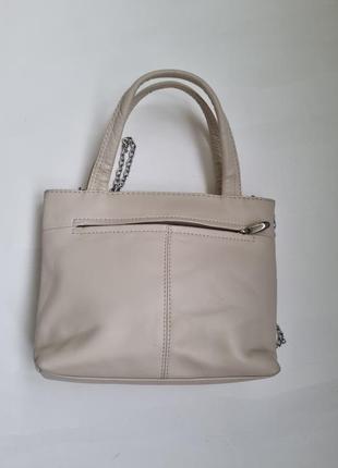 Шкіряна сумочка, сумка кросбрді, світла сумочка, маленька сумочка,3 фото