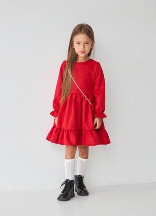 Нарядное платье на девочку 3-8 лет 98-128 см замш6 фото