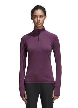 Лонгслив для бега adidas terrex tracerocker half zip