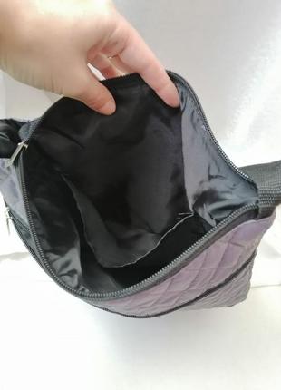 Небольшая сумочка через плечо стеганый ремешок регулируется боковой кармашек3 фото