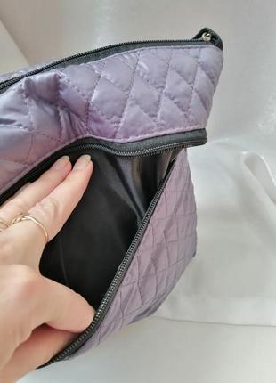 Небольшая сумочка через плечо стеганый ремешок регулируется боковой кармашек4 фото