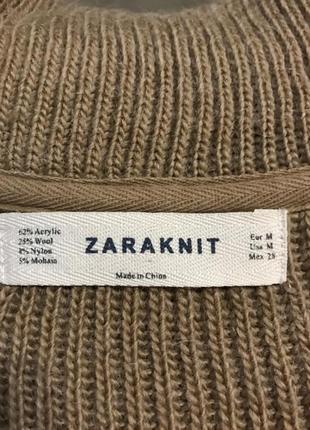 Теплое пальто-кейп/кардиган/накидка, zara, размер м8 фото