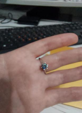 Серебряное кольцо с серым мауссанитом,регулируемый размер7 фото