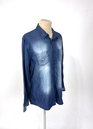 Рубашка джинсовая strelson, с кнопками, качественная2 фото
