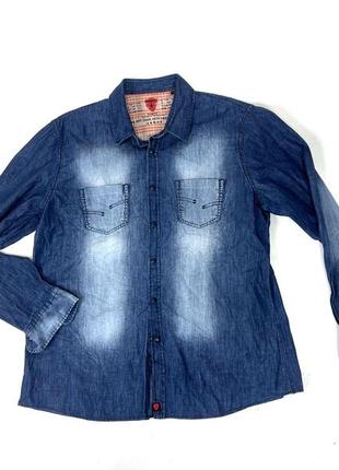 Рубашка джинсовая strelson, с кнопками, качественная4 фото