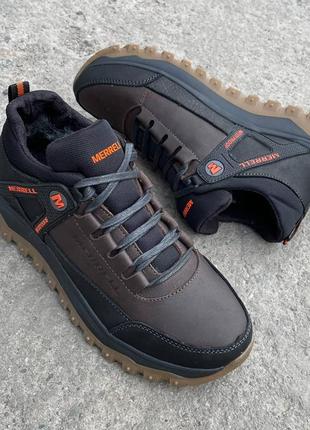 Мужские зимние кожаные кроссовки merrell2 фото