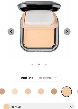 Пудра матирующая с минералами kiko 7medium rose skin tone