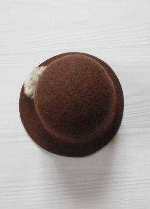 Эксклюзивная теплая фетровая шерстяная шляпа ручной работы moshiki 🌺