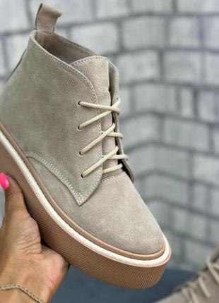 Зимові замшеві кеди, чоботи без каблука обмін