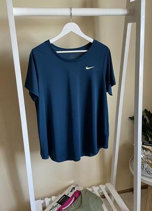 Футболка nike plus size sport t-shirt blauw большой размер1 фото