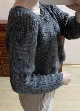 Базовый свитер xs/s вязаный теплый зимний свитер гольф укороченный4 фото