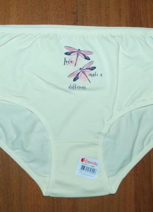 Трусики высокая посадка 3хл донелла donella широкий бок хипстеры брифы стрекоза бабка