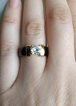 Кільце чорне кераміка керамічне колечко каблучка