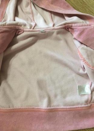 Детская бархатная кофта толстовка на девочку 12 месяцев 1 год