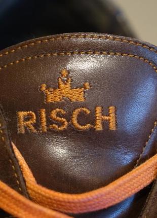 Комбинированные темно-коричневые кожаные кроссовки risch shoes швейцария/ италия 40 р.4 фото