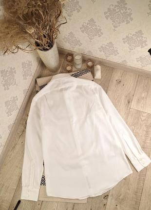 Брендовая стильная хлопковая белая рубашка charles tyrwhitt🤍5 фото