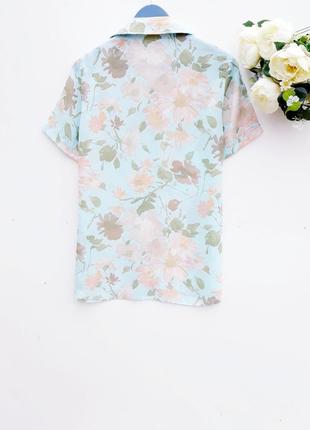 Нежная цветочная блуза рубашка в цветочный принт2 фото