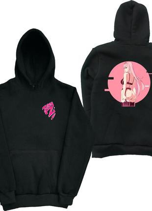 Худи с принтом милый во франксе. аниме. зеро ту. zero two. 002. 2xs-2xl