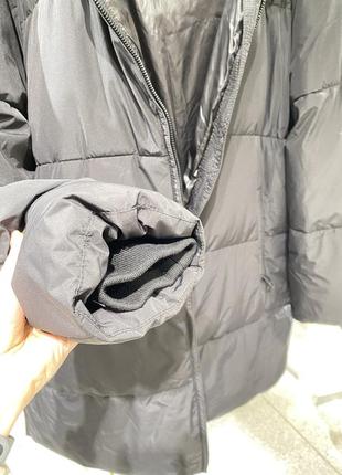 Zara -50% 💛 пуховик куртка водонепроникна з капюшоном пух чорна, хакі xs, s, m3 фото