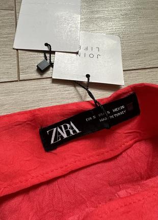 Атласна сатинова асиметрична спідниця з вузлом zara6 фото