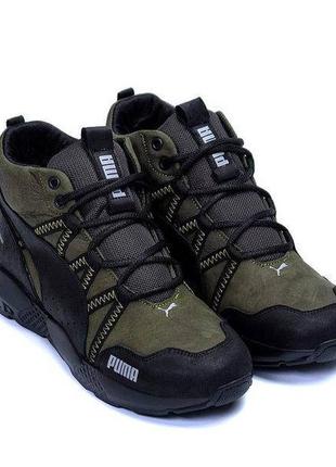 Чоловічі зимові черевики pm runner olive